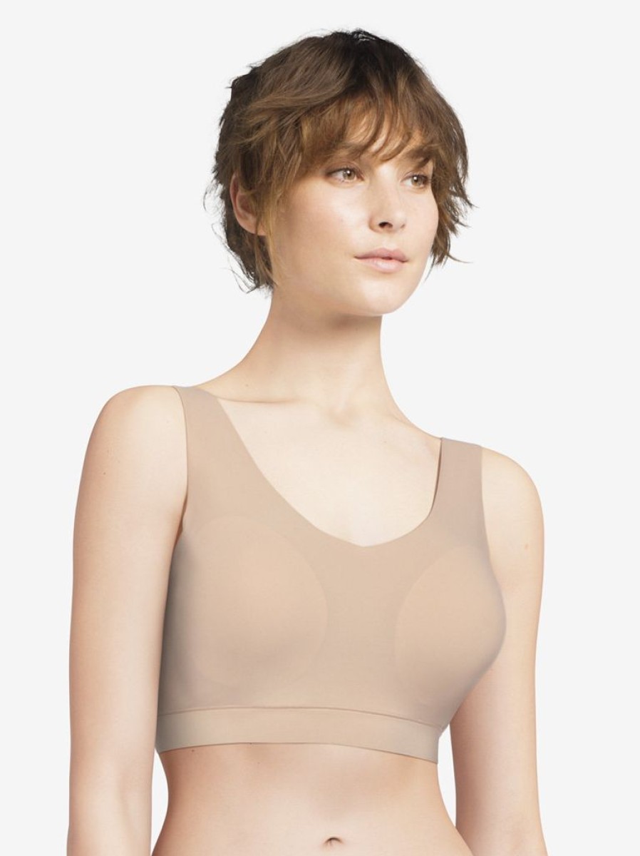 Bras Chantelle | Chantelle Soft Stretch V Neck Padded Crop Top