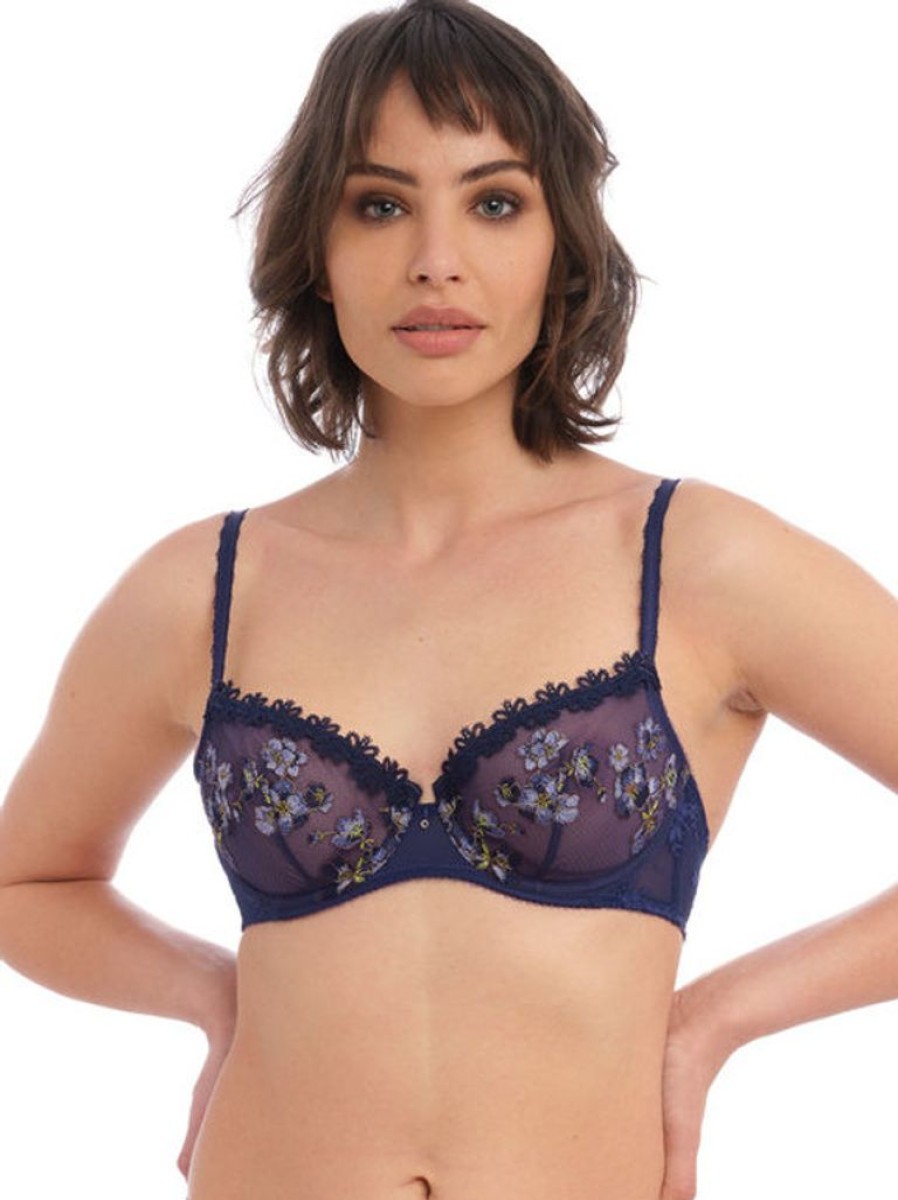 Bras Wacoal | Wacoal Sakura Balcony Bra Navy