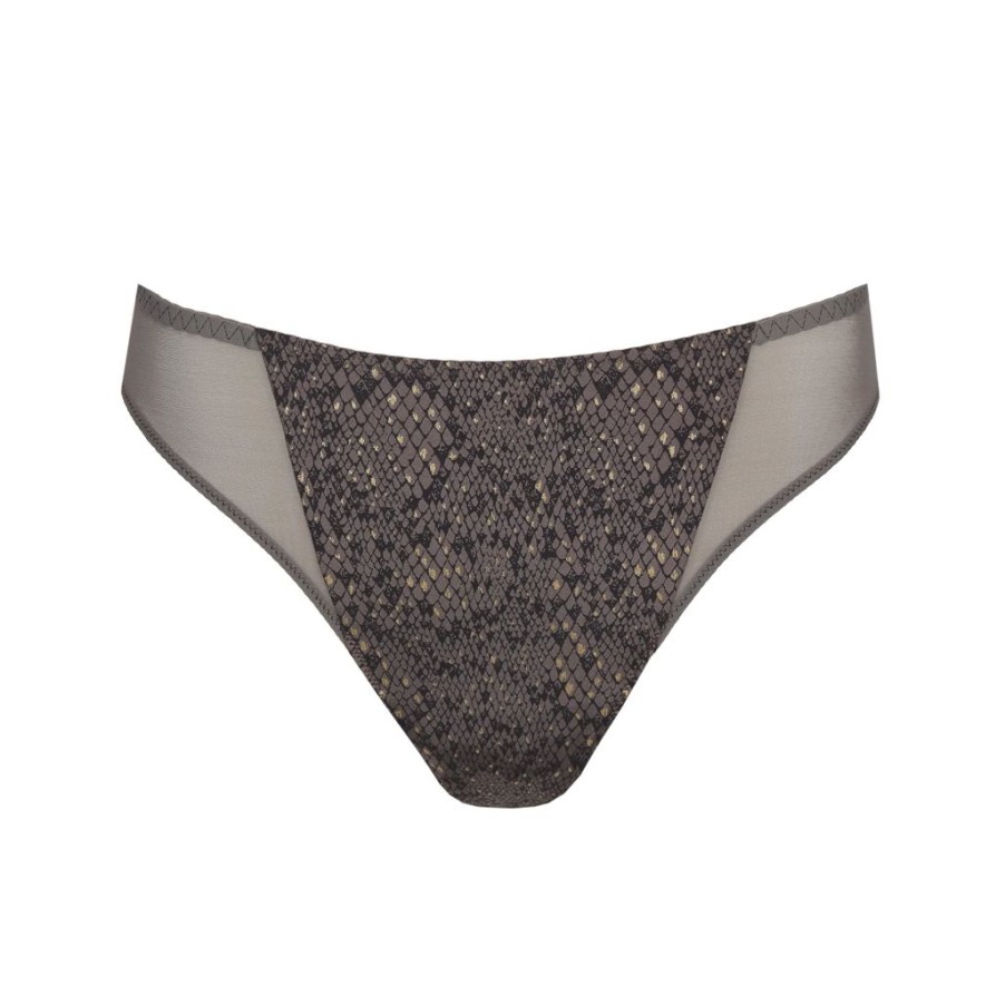 Knickers Primadonna | Primadonna Twist Villemin Thong Kitten Grey