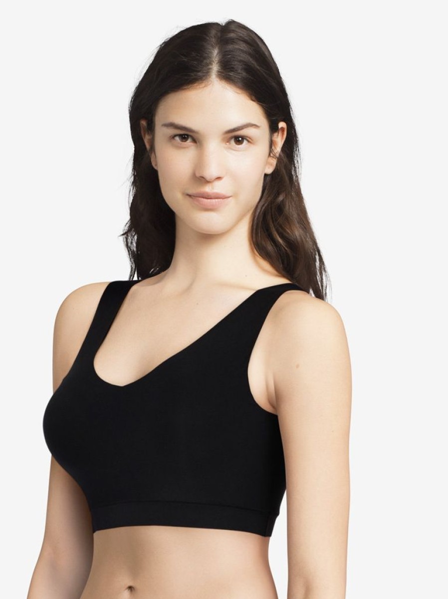 Bras Chantelle | Chantelle Soft Stretch V Neck Padded Crop Top